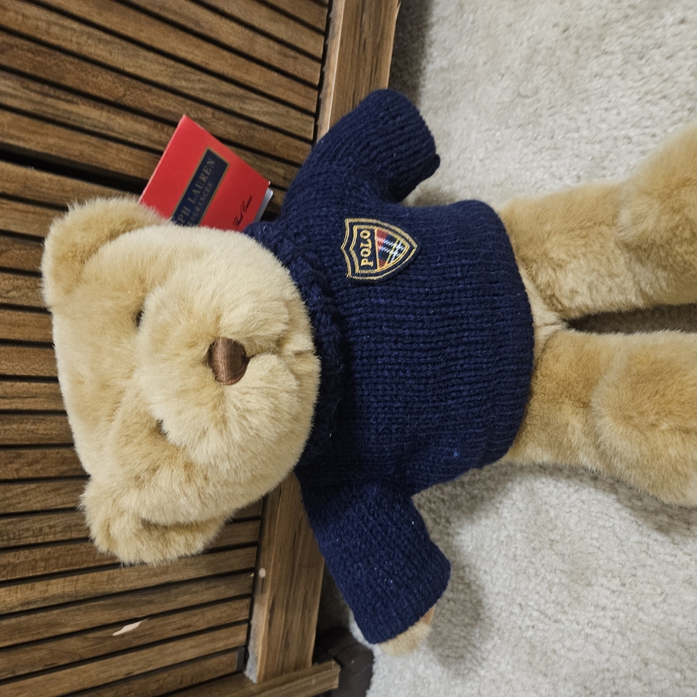 Ralph Lauren Teddy Bear with Navy Sweater